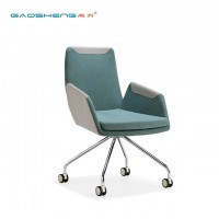 Fabric leather 4 leg swivel modern hotel lobby office chair for reception