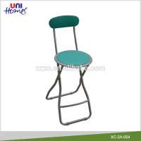 Metal Folding Bar Stools High Chairs with Backrest