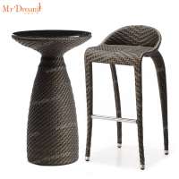 Mr.Dream new design dubai hotel customized outdoor wicker industrial bar chair