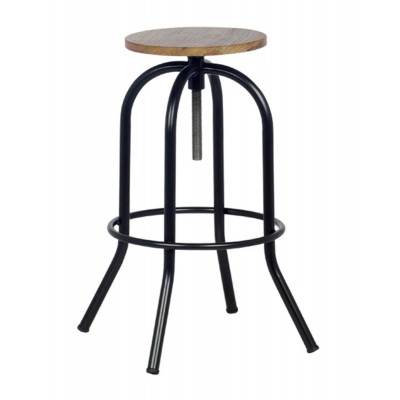 Modern high metal bar chair wooden seat bar stool for wholesale