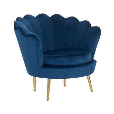 velvet soft cushion and back leisure chair