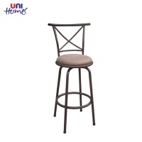 Soft Fabric Padded Metal Swivel Pub Chair