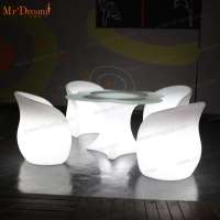 Mr.Dream remote control color changing waterproof outdoor night club acrylic led glowing chair